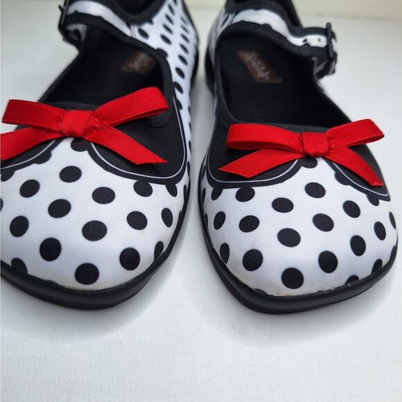 VTG Y2K Hot Chocolate Mary Janes 36 US 6 Chocoloticas Lolita Polka Dot Minnie - Picture 4 of 10